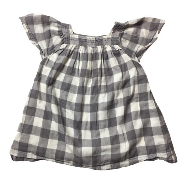 Toddler Girls Plaid Flutter Sleeve Top sz 3T Bout’Chou Top Sz. 36 m - Picture 1 of 5